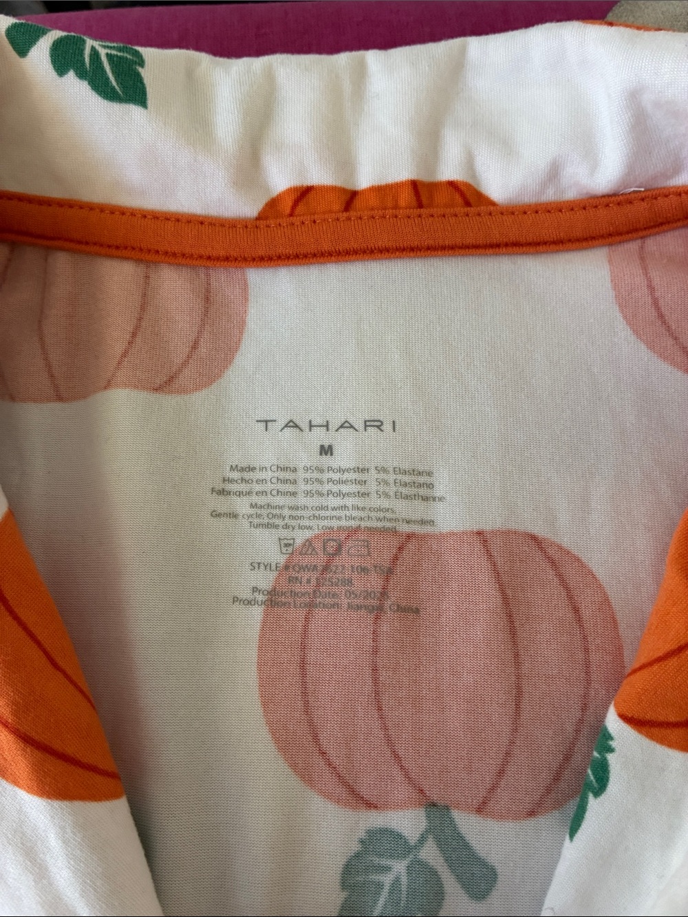 Tahari pumpkin pajama set NWOT - Picture 8 of 8